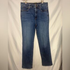 Talbots Women’s Straight Leg Jeans Dark Blue Wash Classic Fit Size 12